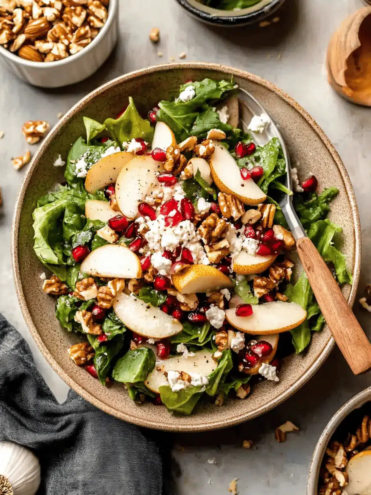 Pomegranate Pear Salad with Walnuts for a Refreshing Twist 3 Pomegranate Pear Salad with Walnuts