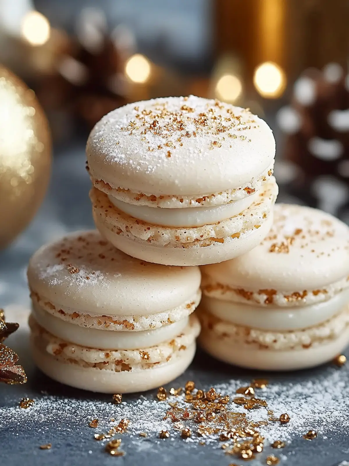Delightful Eggnog Macarons: A Cozy Holiday Treat to Savor 3 Eggnog Macarons