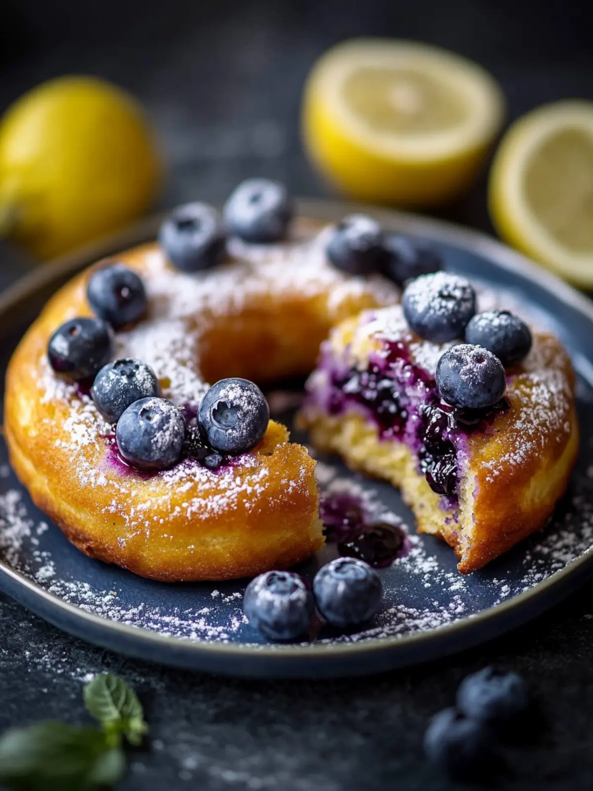 Lemon and Blueberry Crumpet Doughnuts for a Sweet Morning Treat 3 Lemon and blueberry crumpet doughnuts