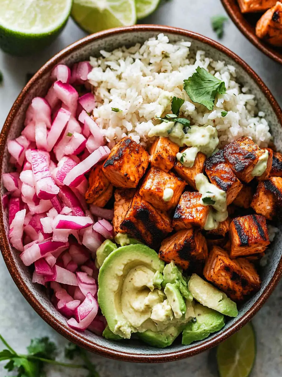 Chili Lime Salmon Taco Bowls for Flavorful Healthy Nights 3 Salmon Taco Bowls