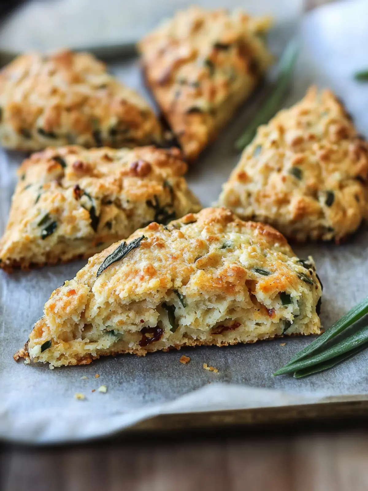 Sun Dried Tomato, Scallion Cheddar Scones for a Flavor Burst 4 Sun Dried Tomato, Scallion Cheddar Scones
