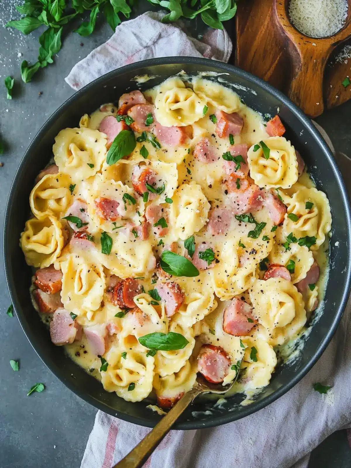 One Pan Ham & Cheese Tortellini: Quick Comfort Food Magic 3 One Pan Ham & Cheese Tortellini