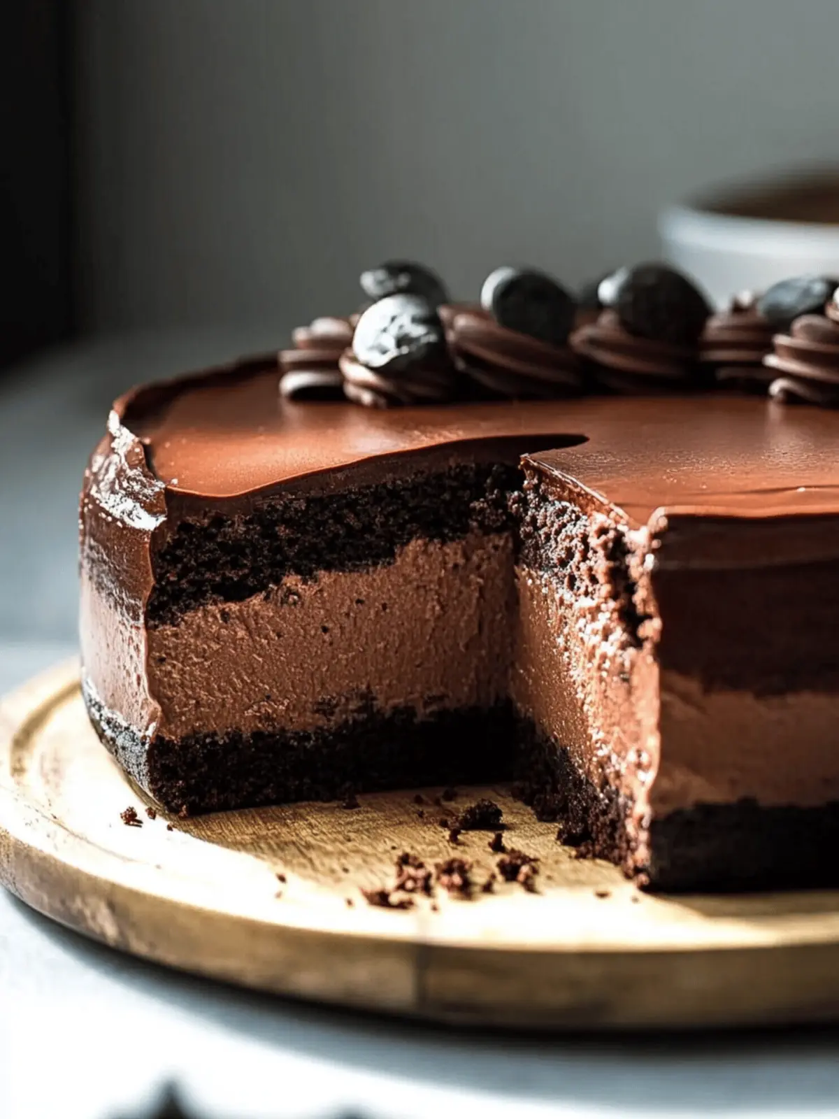 Decadent Vegan Chocolate Mousse Cake That Impresses Everyone 4 Vegan Chocolate Mousse Cake