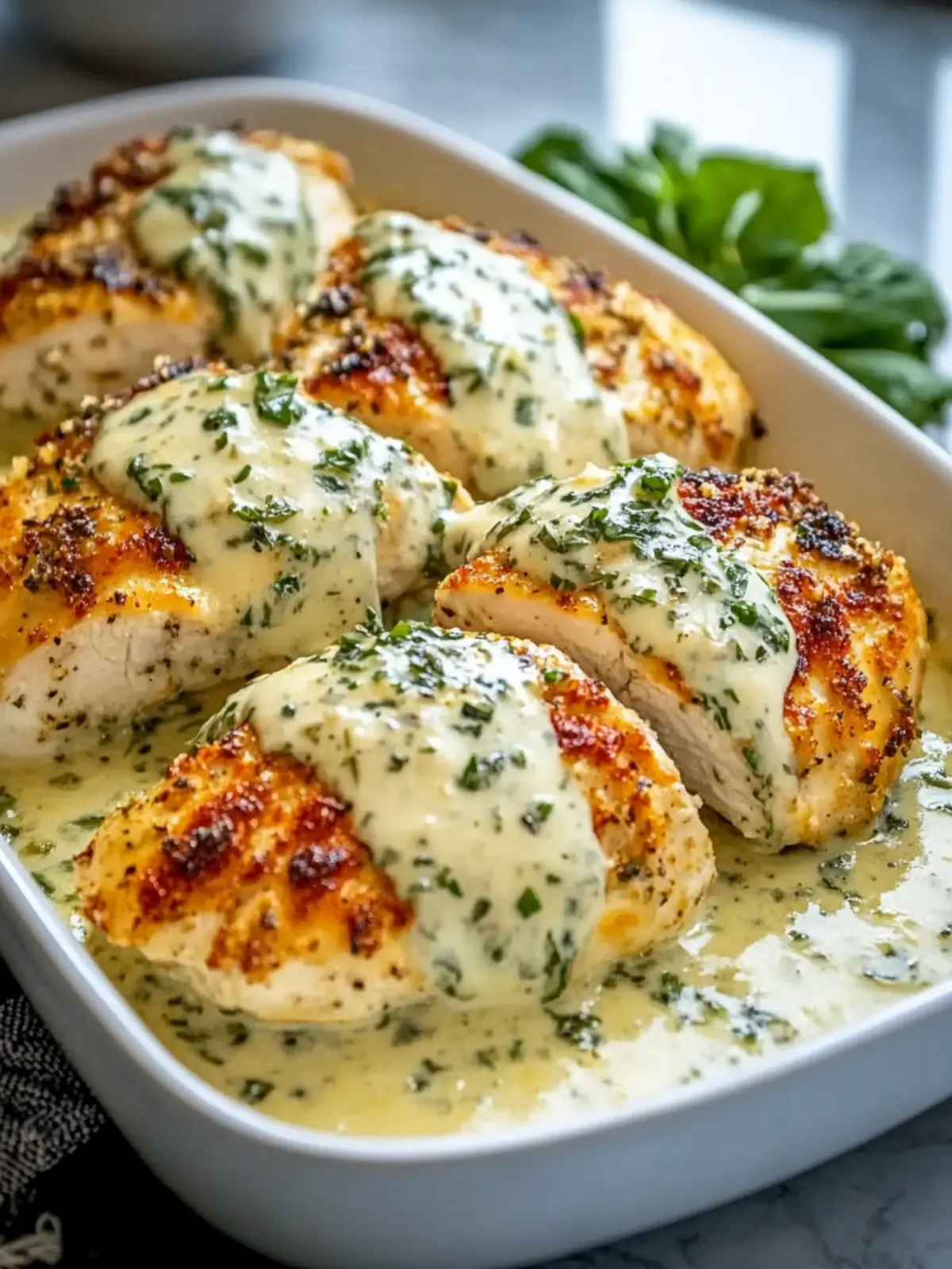 Baked Caesar Chicken with Creamy Parmesan Sauce Made Easy 2 Baked Caesar Chicken with Creamy Parmesan Sauce