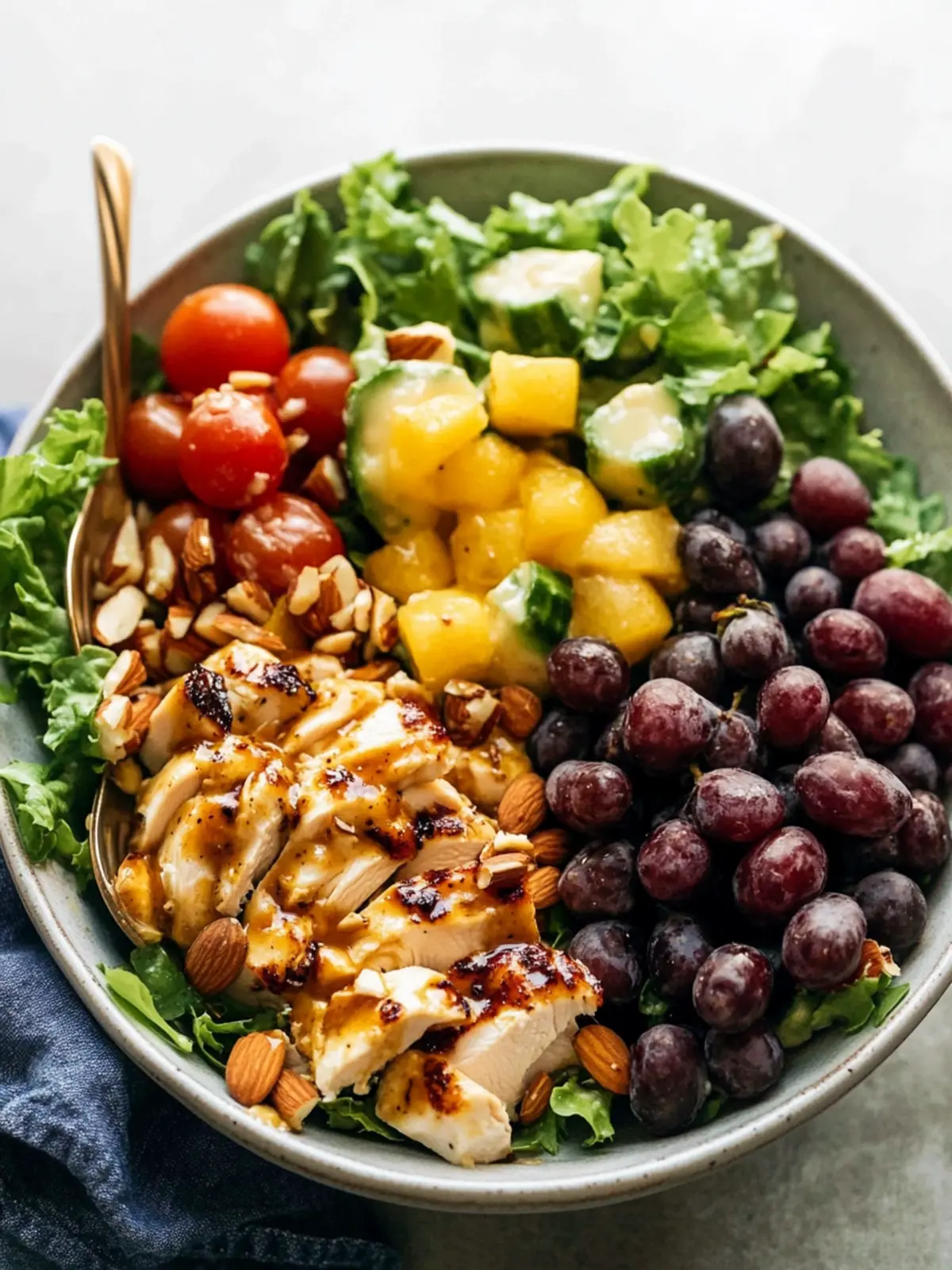 Rainbow Chicken Salad with Almond Honey Mustard Dressing Delight 3 Rainbow Chicken Salad with Almond Honey Mustard Dressing