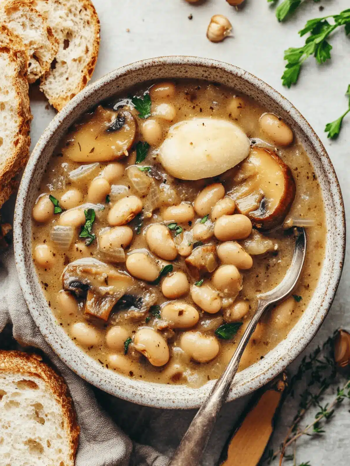 Cozy White Bean Mushroom Stew to Warm Your Soul 3 Cozy White Bean Mushroom Stew