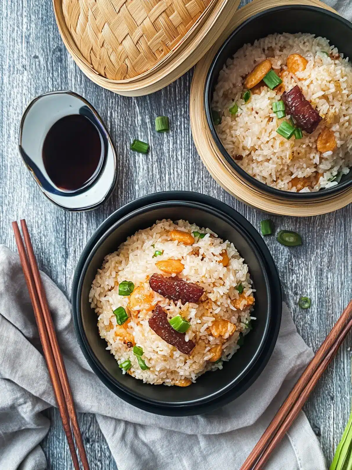 Chinese Savory Sticky Rice with Shiitake and Sausage Bliss 2 Chinese Savory Sticky Rice