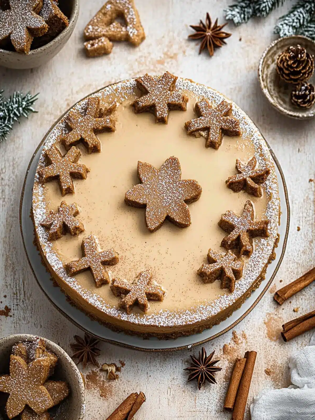 Delicious Vegan Gingerbread Cheesecake That's No-Bake Magic 4 Vegan Gingerbread Cheesecake