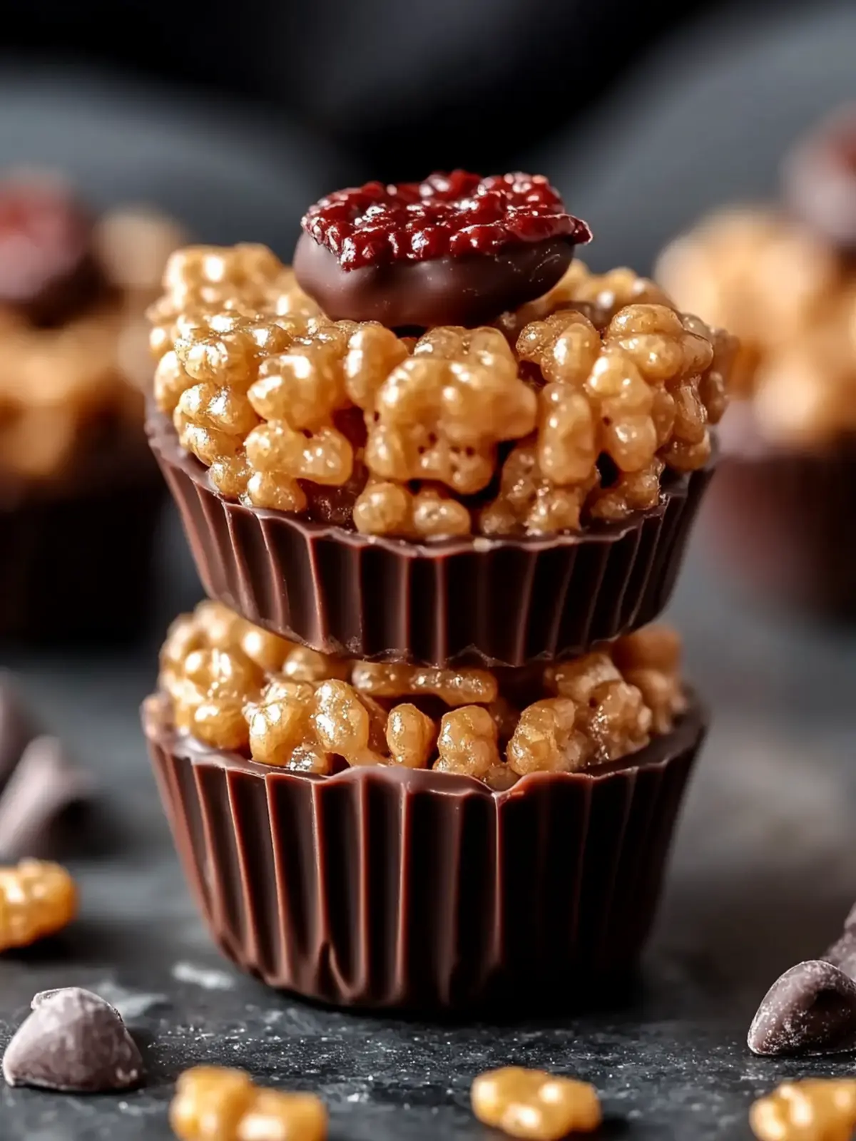 Decadent Chocolate Peanut Butter Rice Krispie Cups You ll Love 4 Chocolate Peanut Butter Rice Krispie Cups