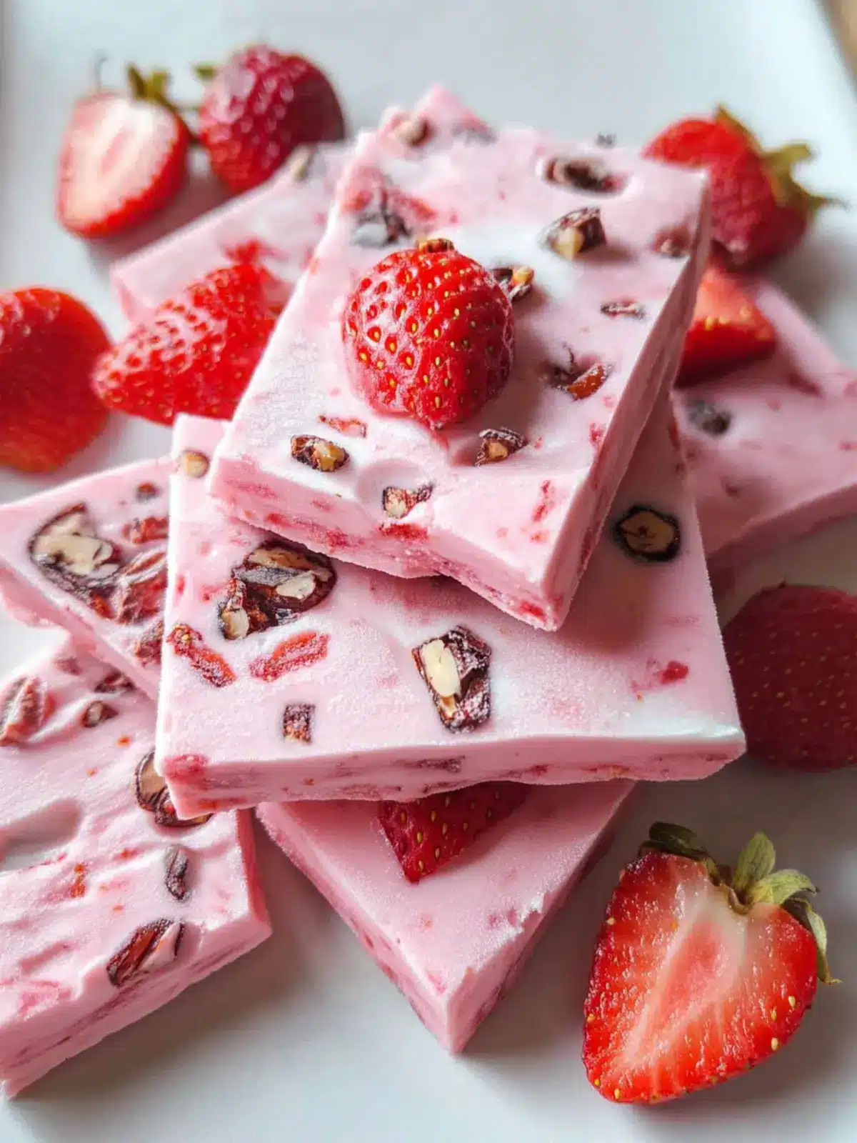 Amazing 110-Calorie Frozen Strawberry Yogurt Bark Your New Favorite Snack 2 Amazing 110-Calorie Frozen Strawberry Yogurt Bark