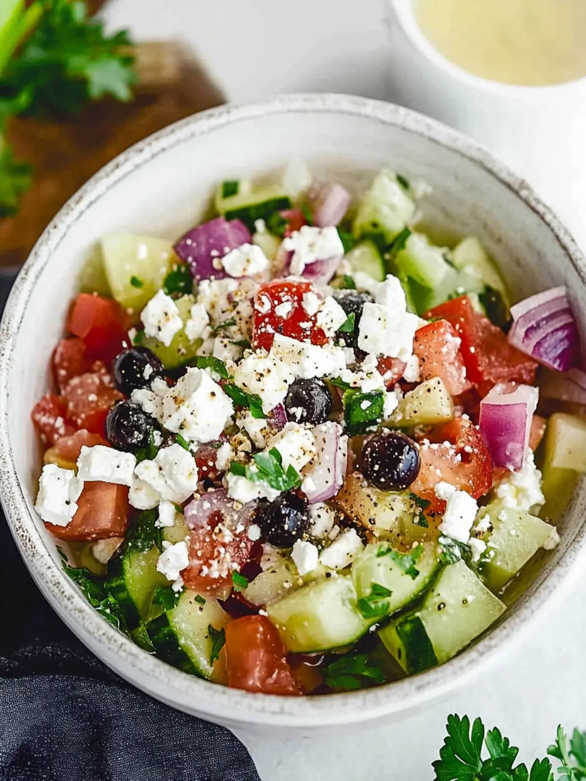 Savory Greek Salad with Zesty Herby Dressing You ll Love 2 Greek Salad