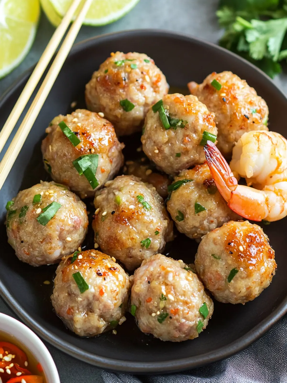 Savory Asian Pork and Shrimp Meatballs for Every Gathering 3 Asian Pork and Shrimp Meatballs