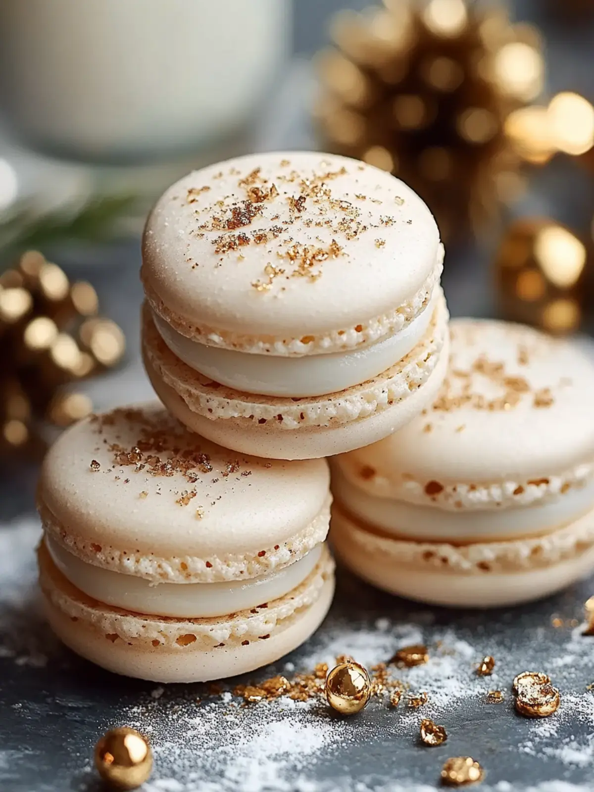Delightful Eggnog Macarons: A Cozy Holiday Treat to Savor 4 Eggnog Macarons