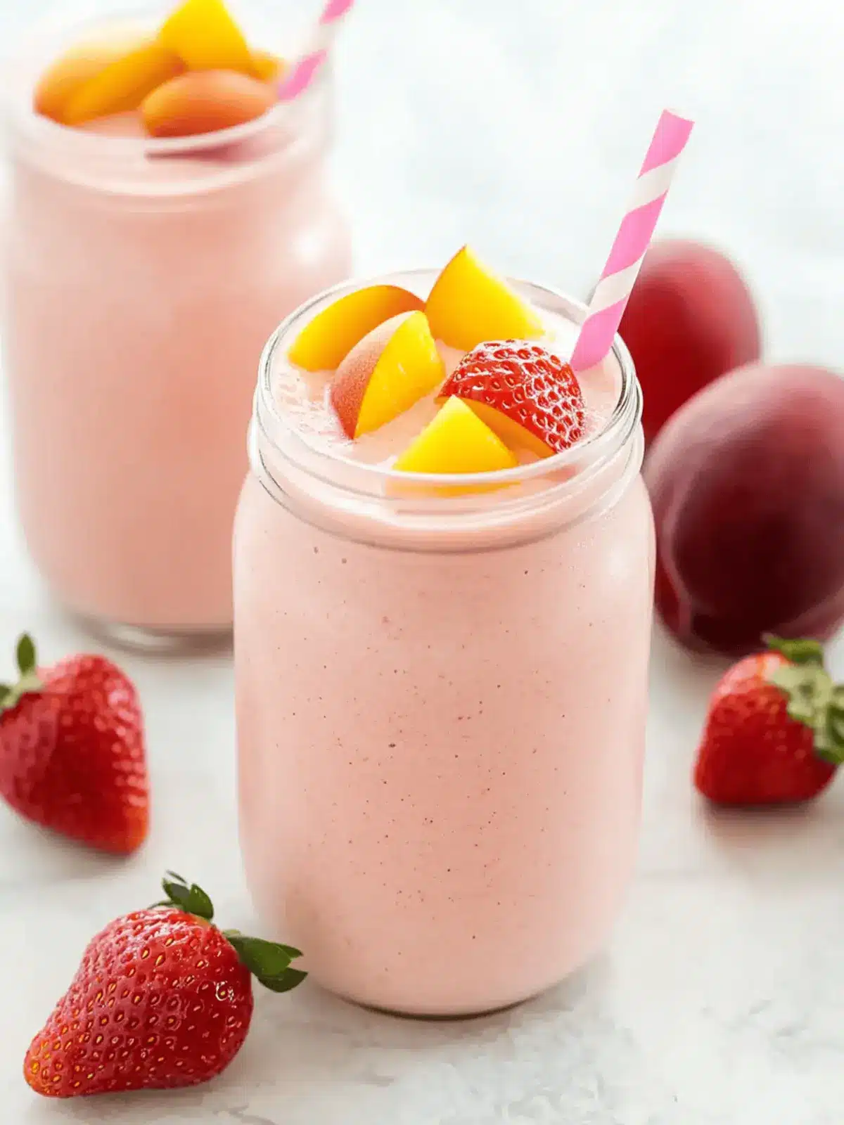 Delight in a Perfect Strawberry Peach Smoothie Recipe 2 Strawberry Peach Smoothie