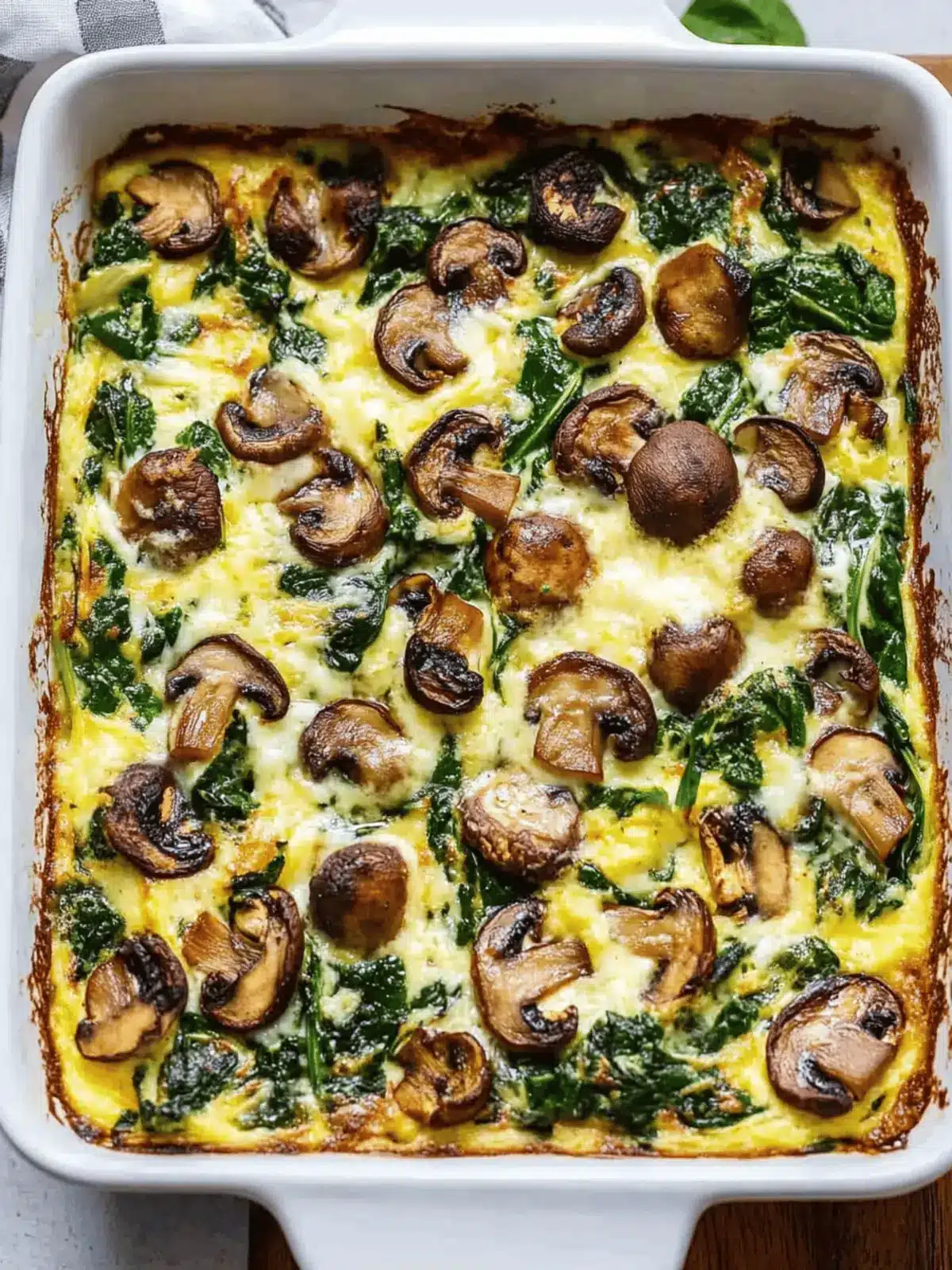 Savory Spinach Mushroom Breakfast Casserole You ll Crave 3 Spinach Mushroom Breakfast Casserole
