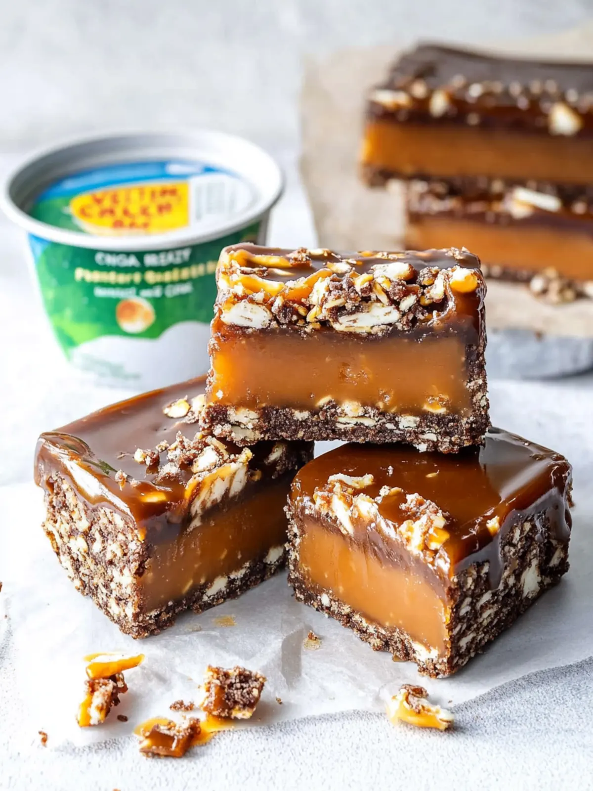 Delicious Vegan Caramel Crunch Bars You ll Crave Daily 2 Vegan Caramel Crunch Bars