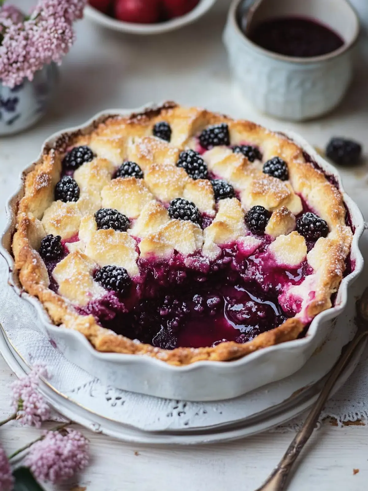 Irresistible Blackberry Bakewell Pudding for Home Chefs 4 Blackberry bakewell pudding