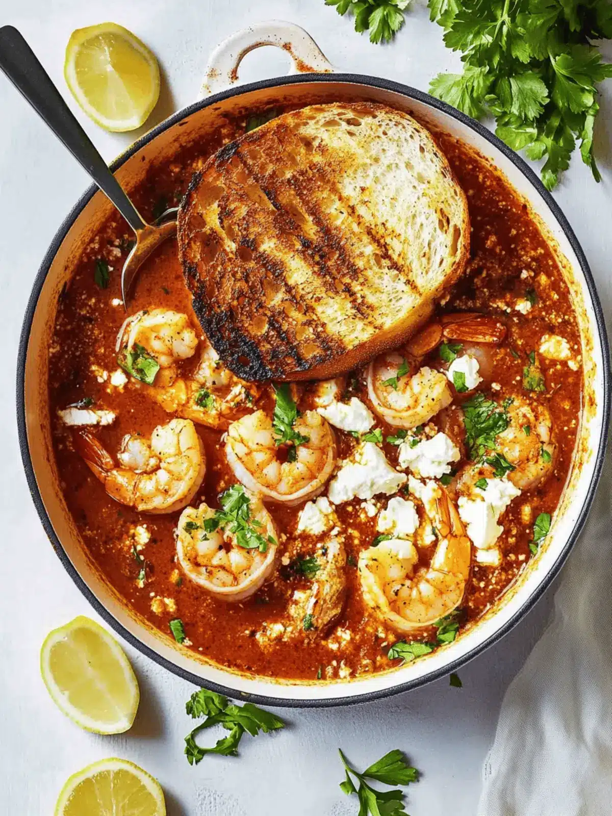Savory Baked Shrimp with Feta and Grilled Sourdough Bliss 3 Baked Shrimp with Feta and Grilled Sourdough