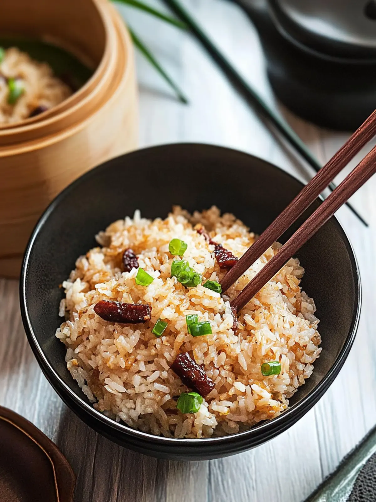 Chinese Savory Sticky Rice with Shiitake and Sausage Bliss 3 Chinese Savory Sticky Rice