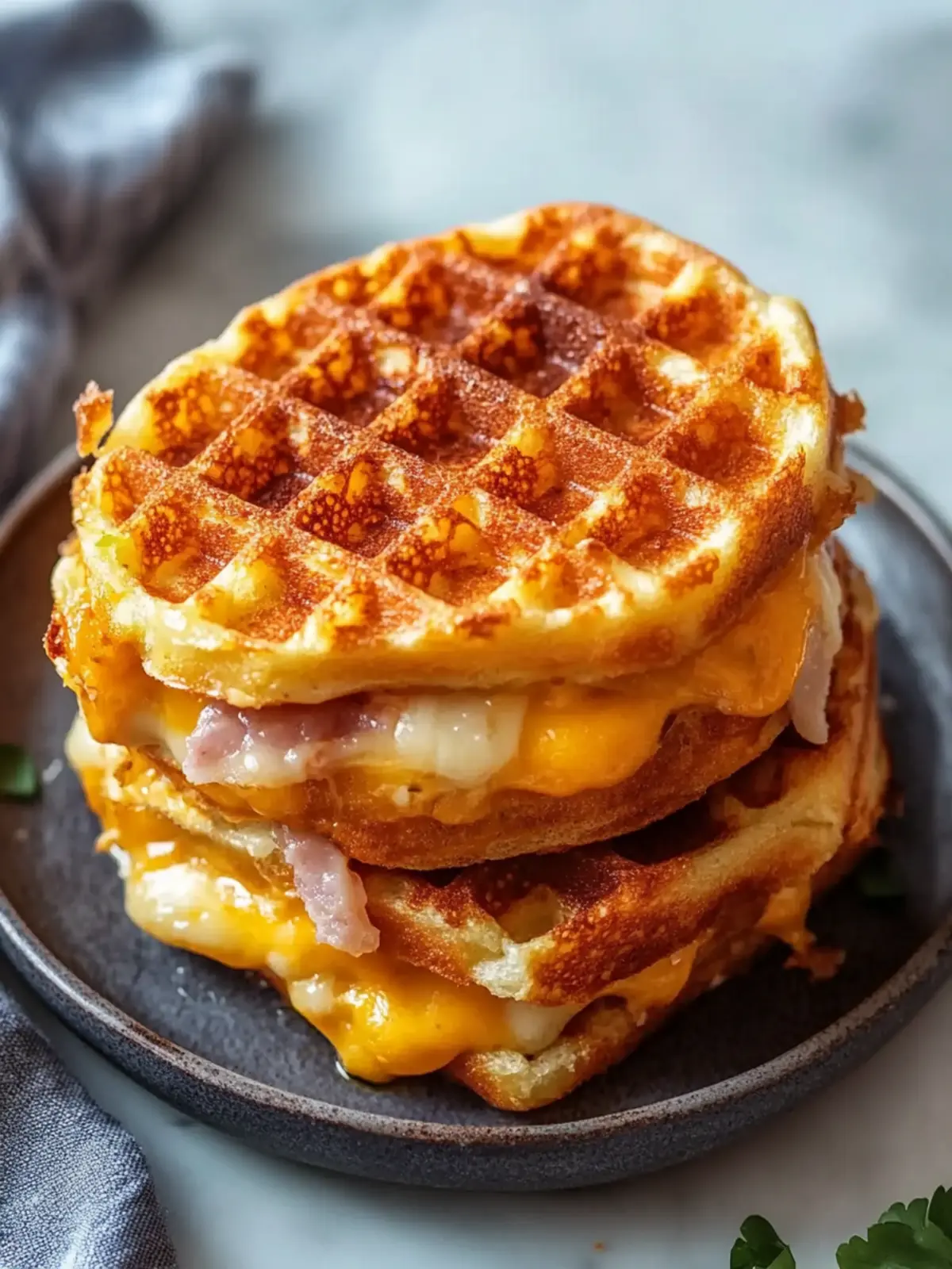 Savor the Crunchy Low Carb Grilled Cheese Chaffle Delight 4 Low Carb Grilled Cheese Chaffle