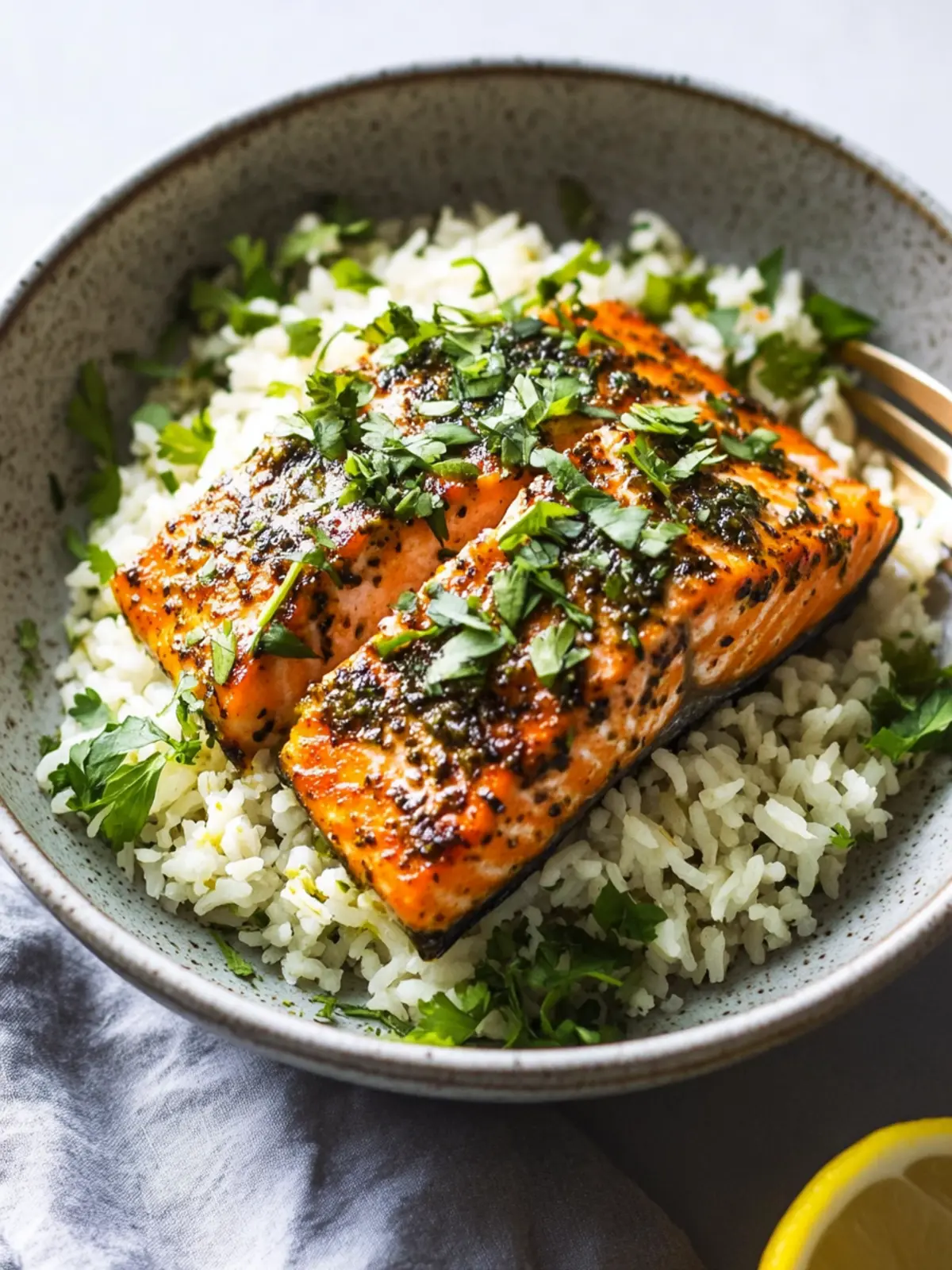 Delicious Curried Salmon & Herby Rice for Flavor Lovers 2 Curried Salmon & Herby Rice