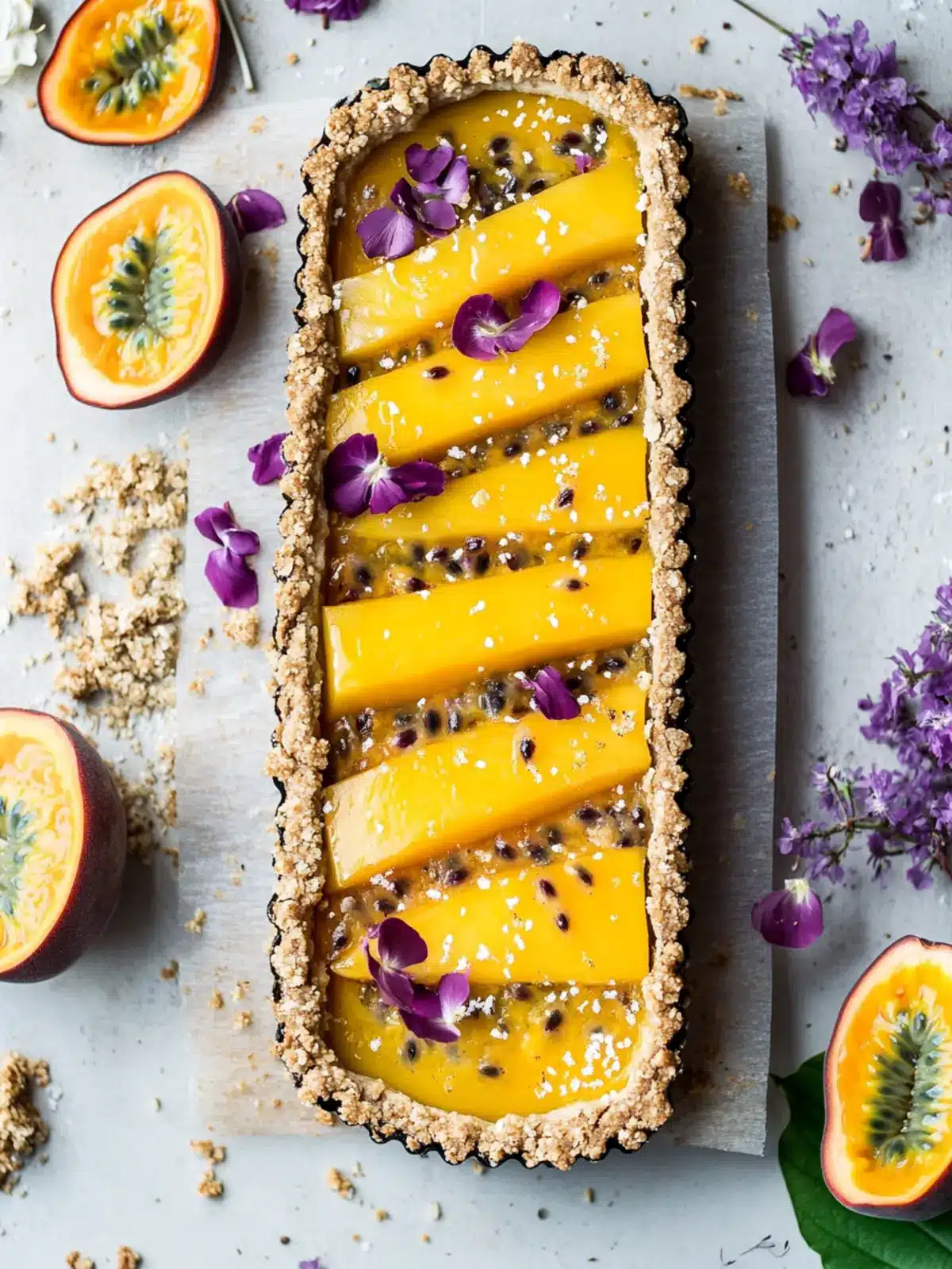 Vegan Mango Passion Fruit Tart for a Tropical Escape 2 Vegan Mango Passion Fruit Tart