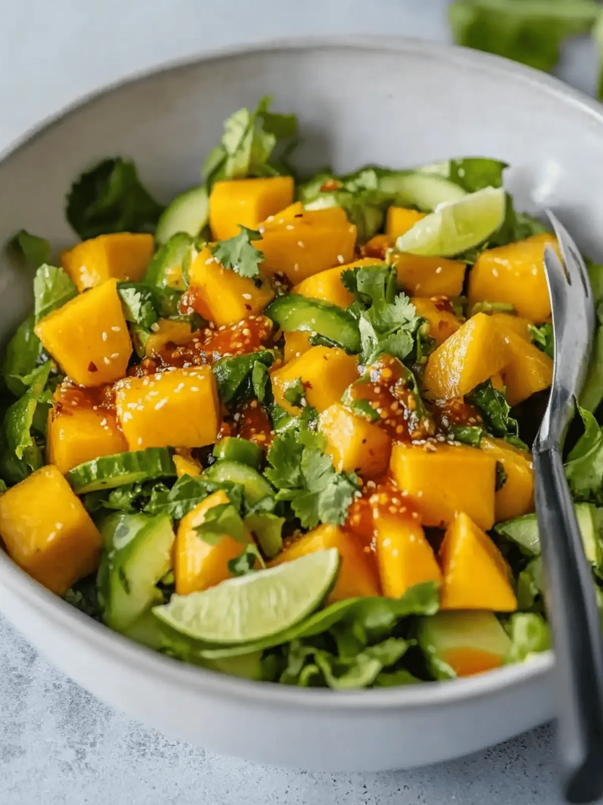 Mango Salad with Sweet Chilli Lime Dressing for Vibrant You 4 Mango Salad with Sweet Chilli Lime Dressing