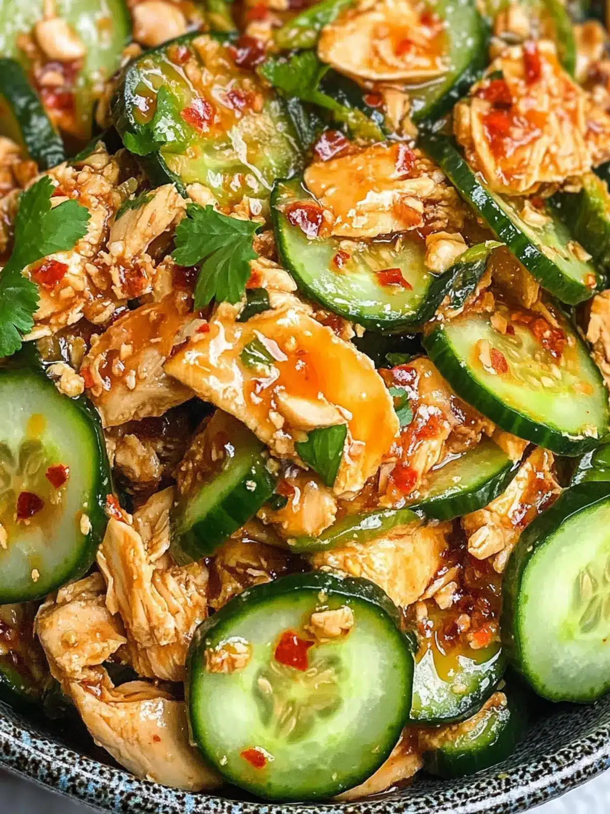Zesty Thai Cucumber Salad with Chicken for a Fresh Twist 3 Thai Cucumber Salad with Chicken