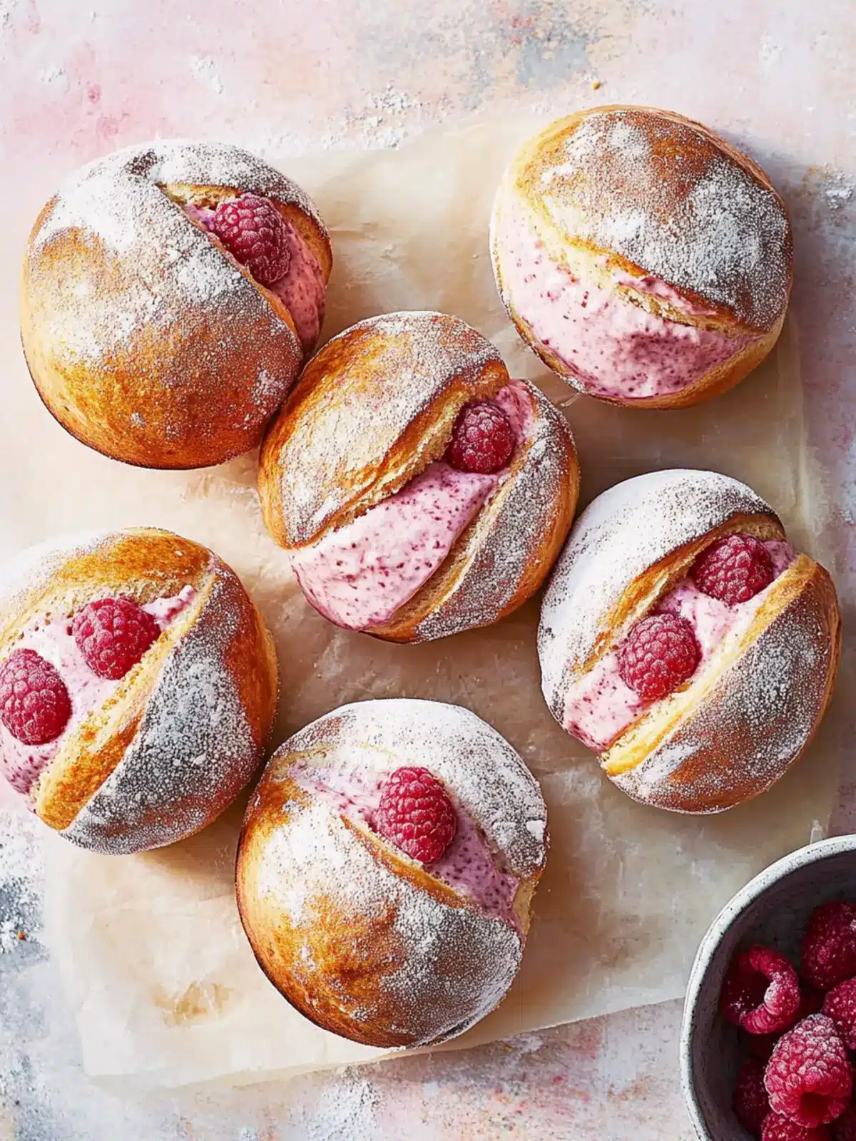 Irresistible Raspberry Cream Maritozzi Buns for Easy Indulgence 4 Raspberry cream maritozzi buns