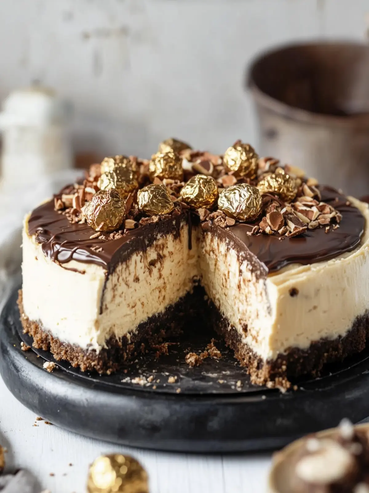 Irresistible Ferrero Rocher Cheesecake for Sweet Indulgence 4 Ferrero Rocher Cheesecake
