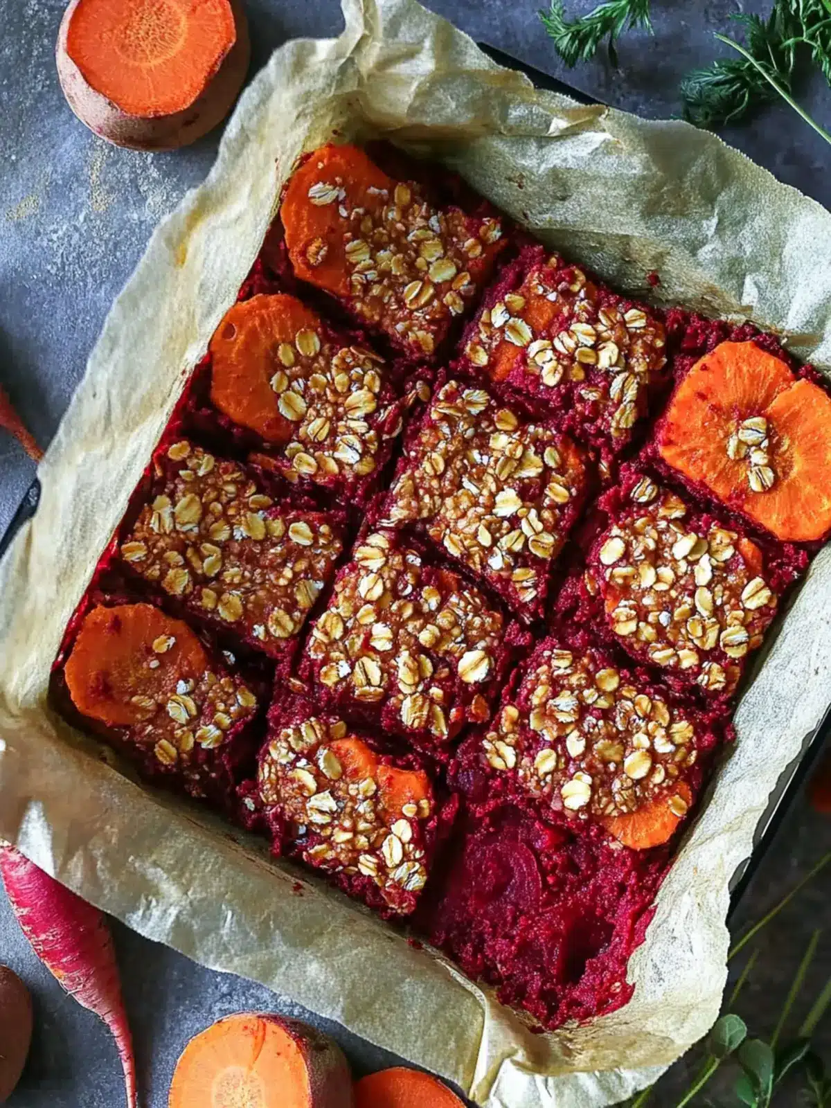 Savory Beetroot, Carrot and Oat Bake for Wholesome Comfort 4 Savory Beetroot, Carrot and Oat Bake