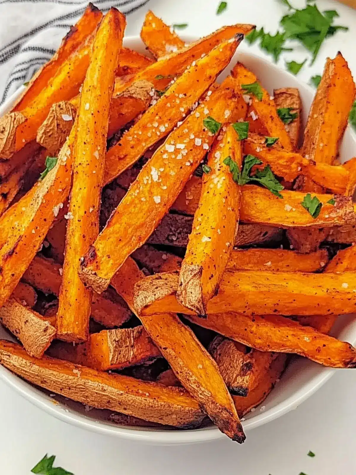 Crispy Air Fryer Sweet Potato Fries Cooked to Perfection 4 Air Fryer Sweet Potato Fries
