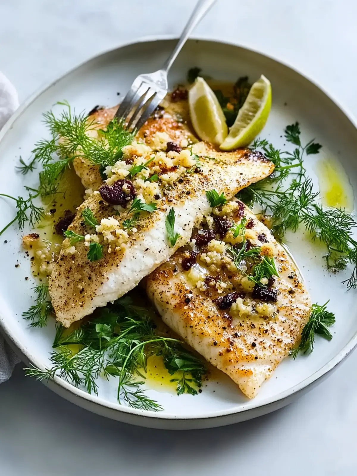 Spiced Tahini Baked Fish with Herbed Couscous Bliss 2 Spiced tahini baked fish