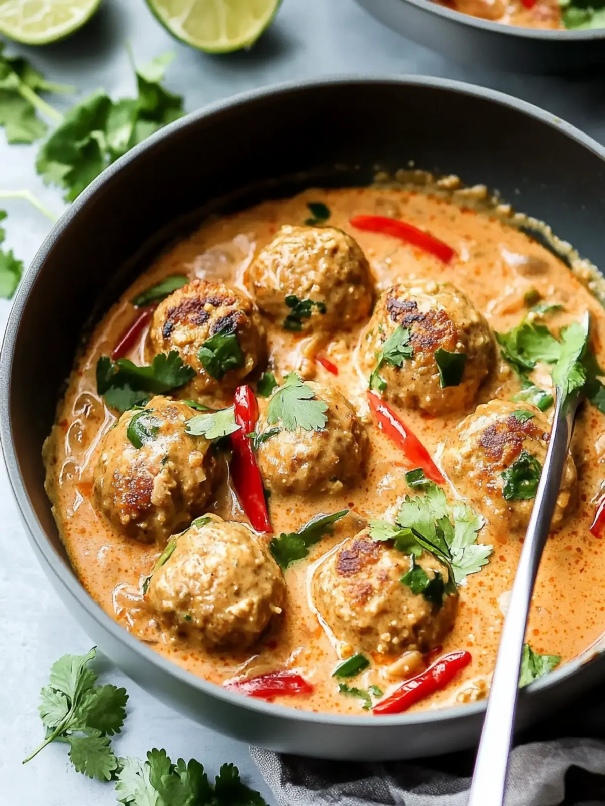 Thai Turkey Meatballs in Coconut Red Curry Sauce Bliss 2 Thai Turkey Meatballs In Coconut Red Curry Sauce