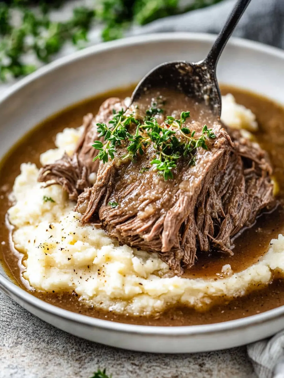 Keto Pot Roast with Ranch Seasoning & Creamy Cauliflower Mash 4 Keto Pot Roast with Ranch Seasoning and Mashed Cauliflower