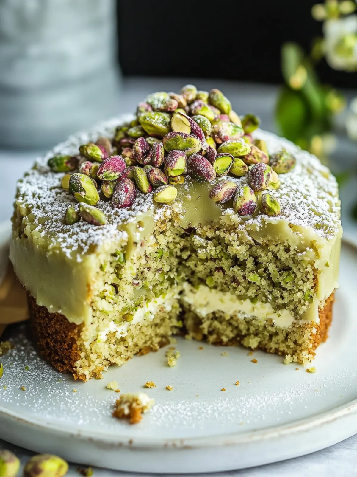 Delicious Vegan Pistachio Coffee Cake to Brighten Your Day 2 Vegan Pistachio Coffee Cake