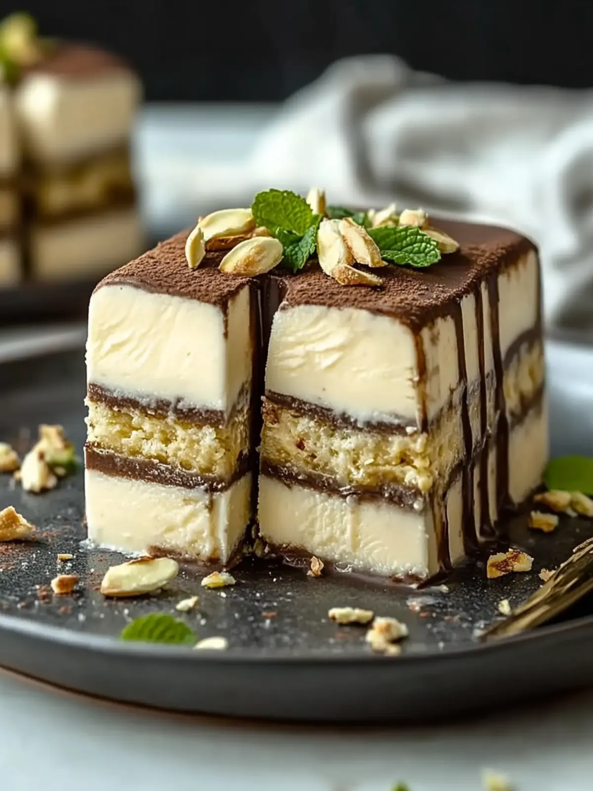 Decadent Pandoro Semifreddo with Chocolate and Amaretto 2 Pandoro Semifreddo