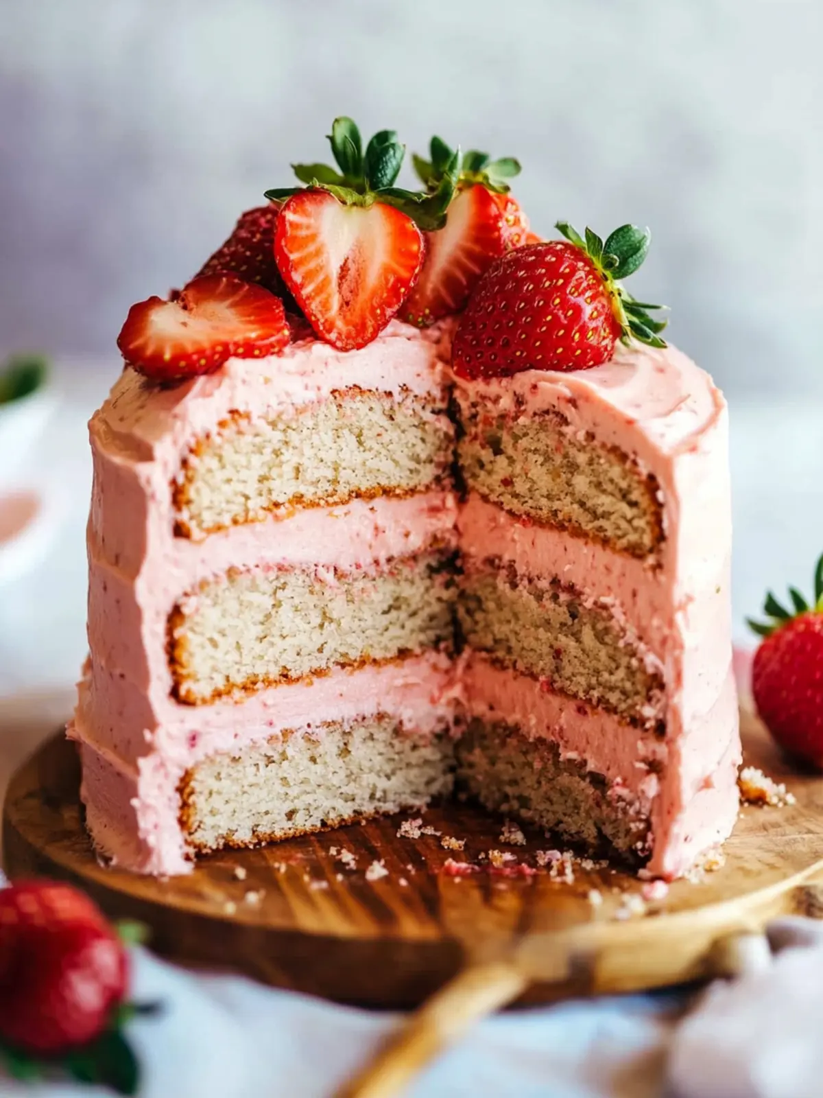 Delicious Fresh Strawberry Cake for Sweet Summer Celebrations 4 Fresh Strawberry Cake