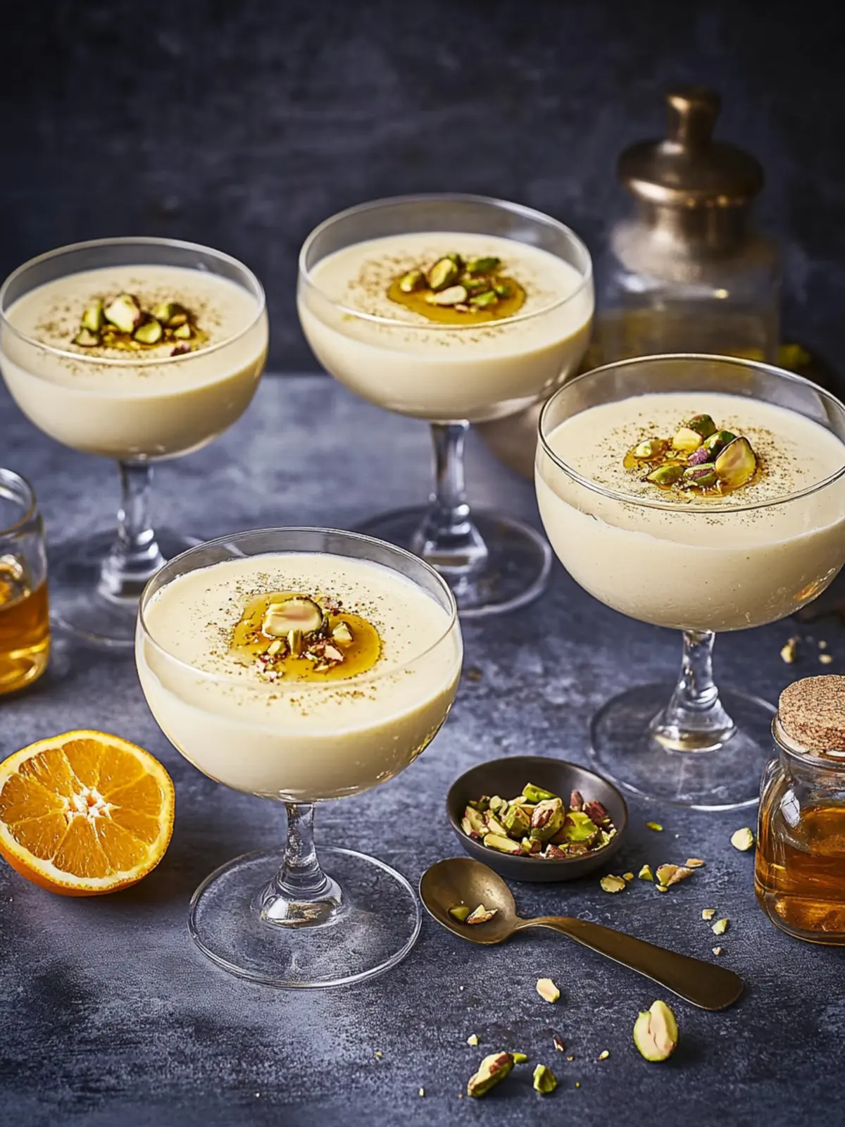 Creamy Honey, Orange and Pistachio Possets You ll Adore 2 Creamy honey, orange and pistachio possets