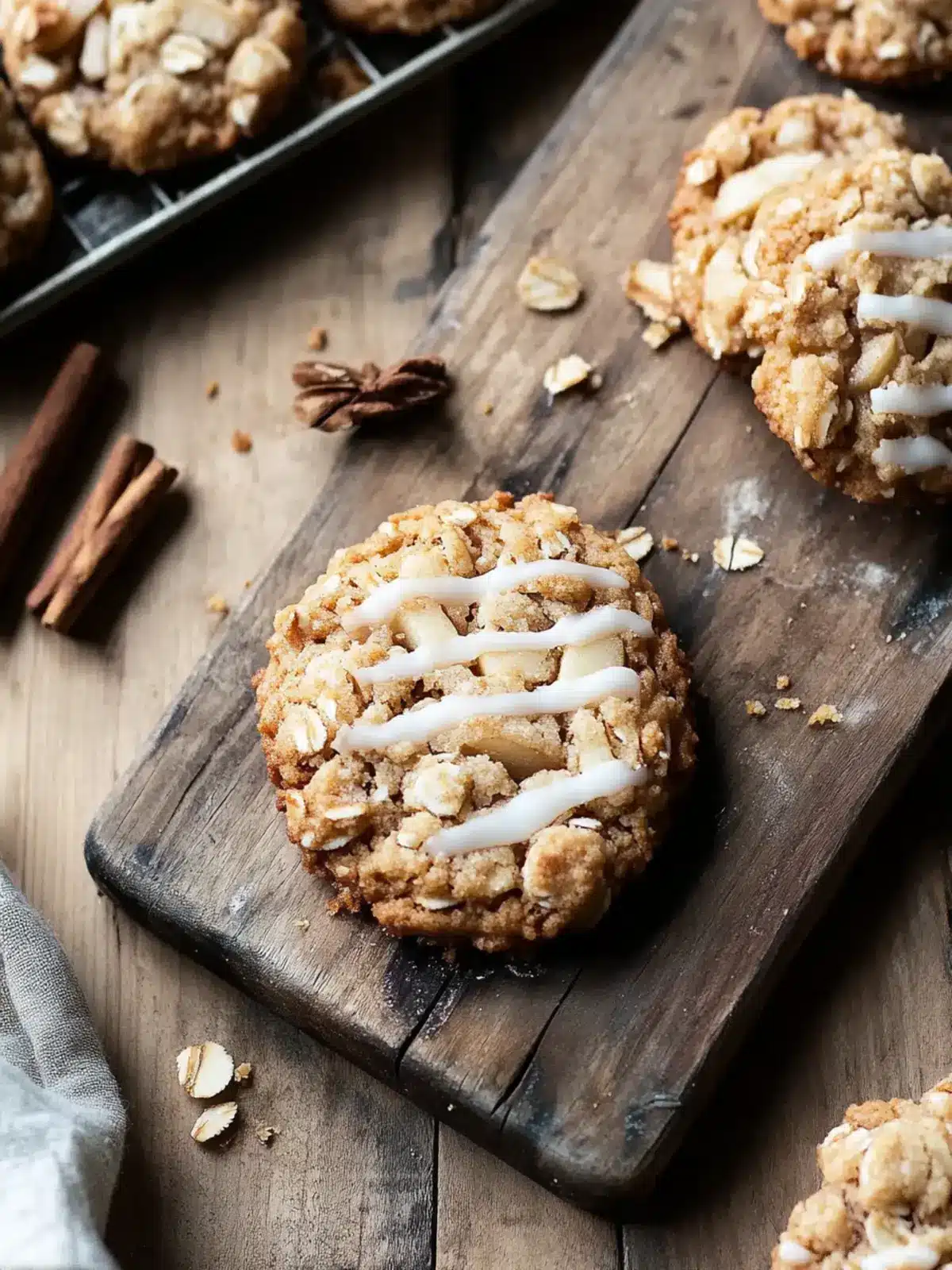 Apple Crisp Cookies: Cozy Oatmeal Treats for Fall Bliss 3 Apple Crisp Cookies