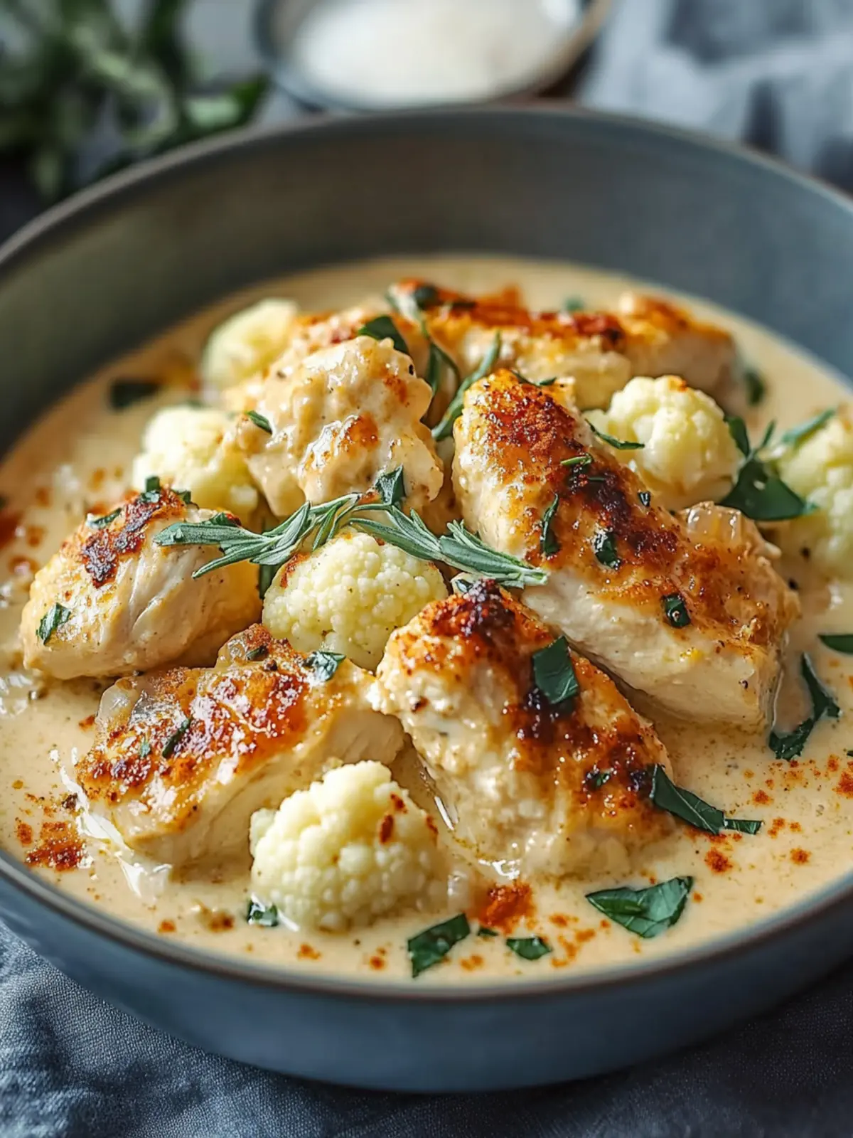 Savory Creamy Chicken and Cauliflower for Cozy Nights 2 Creamy Chicken and Cauliflower