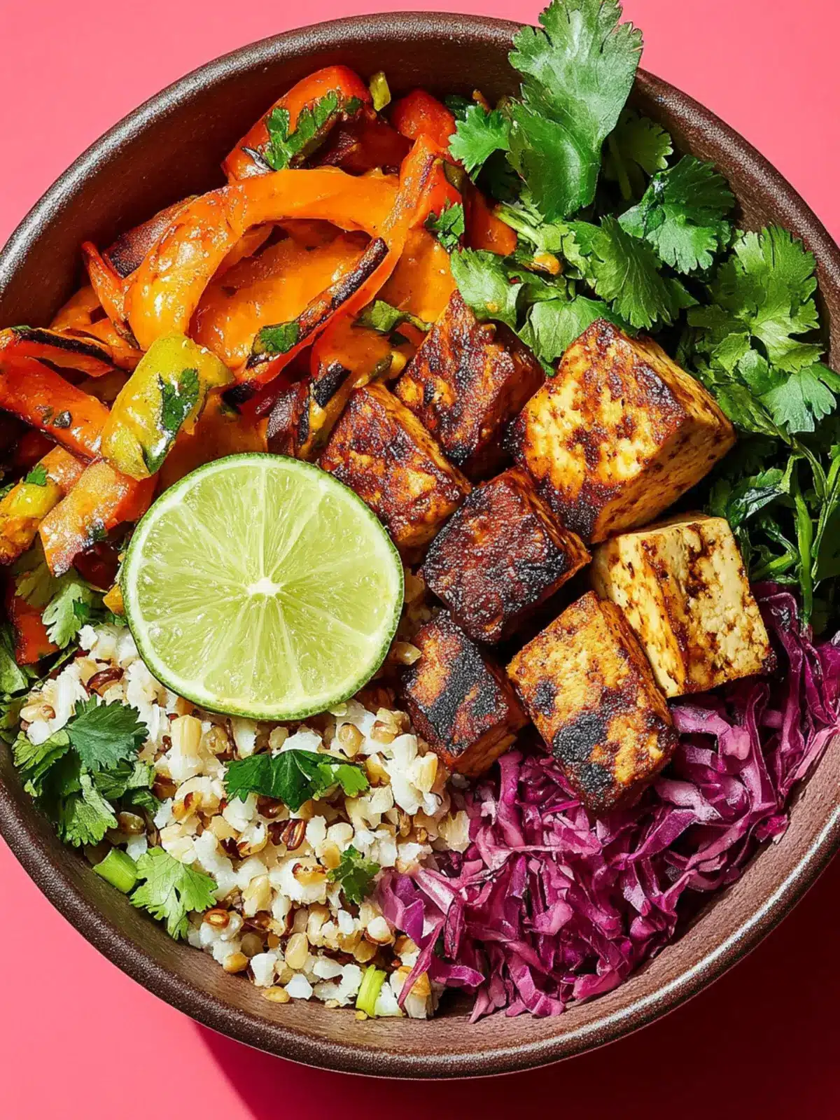 Jerk Tofu Grain Bowls with Crispy Plantains and Slaw Delight 4 Jerk Tofu Grain Bowls