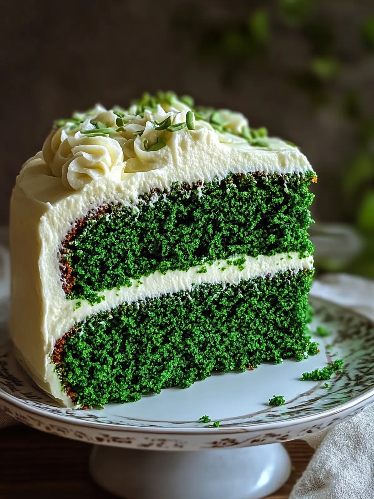 Irresistible Green Velvet Cake with Cream Cheese Frosting Delight 4 Green Velvet Cake with Cream Cheese Frosting