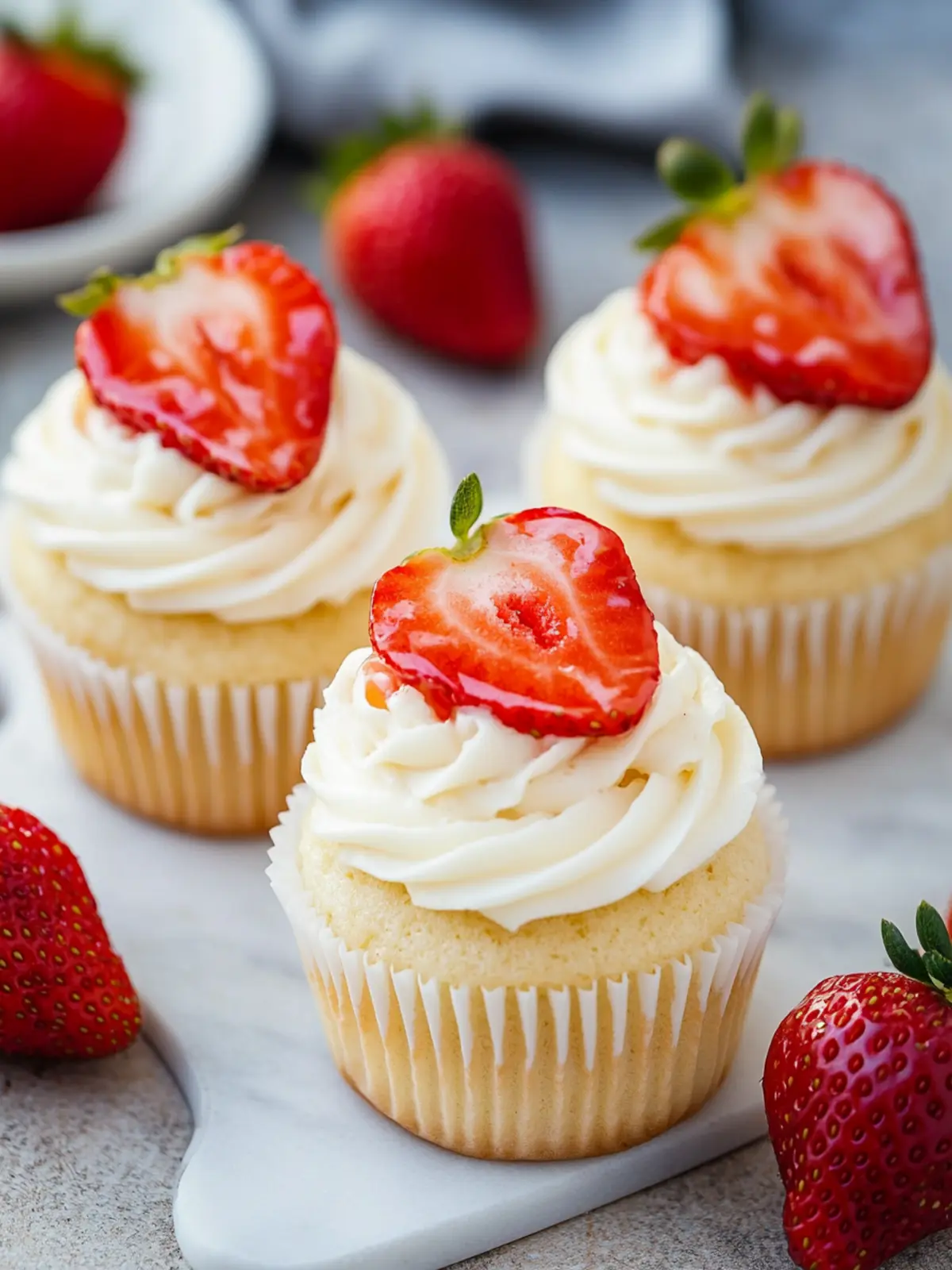 Dreamy Strawberry Vanilla Cupcakes That Steal Hearts! 2 Strawberry Vanilla Cupcakes