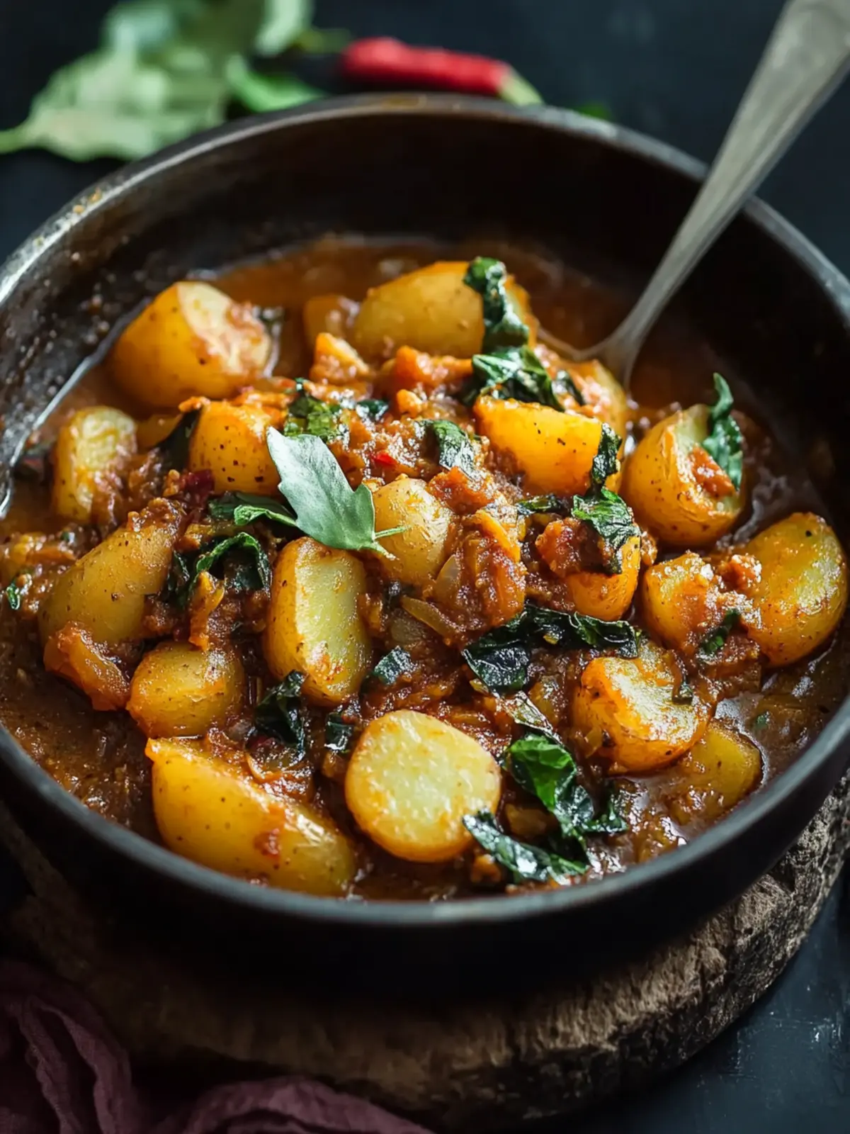 Sri Lankan Spicy Potato Curry Ala Theldala for Cozy Nights 2 Sri Lankan Spicy Potato Curry Ala Theldala