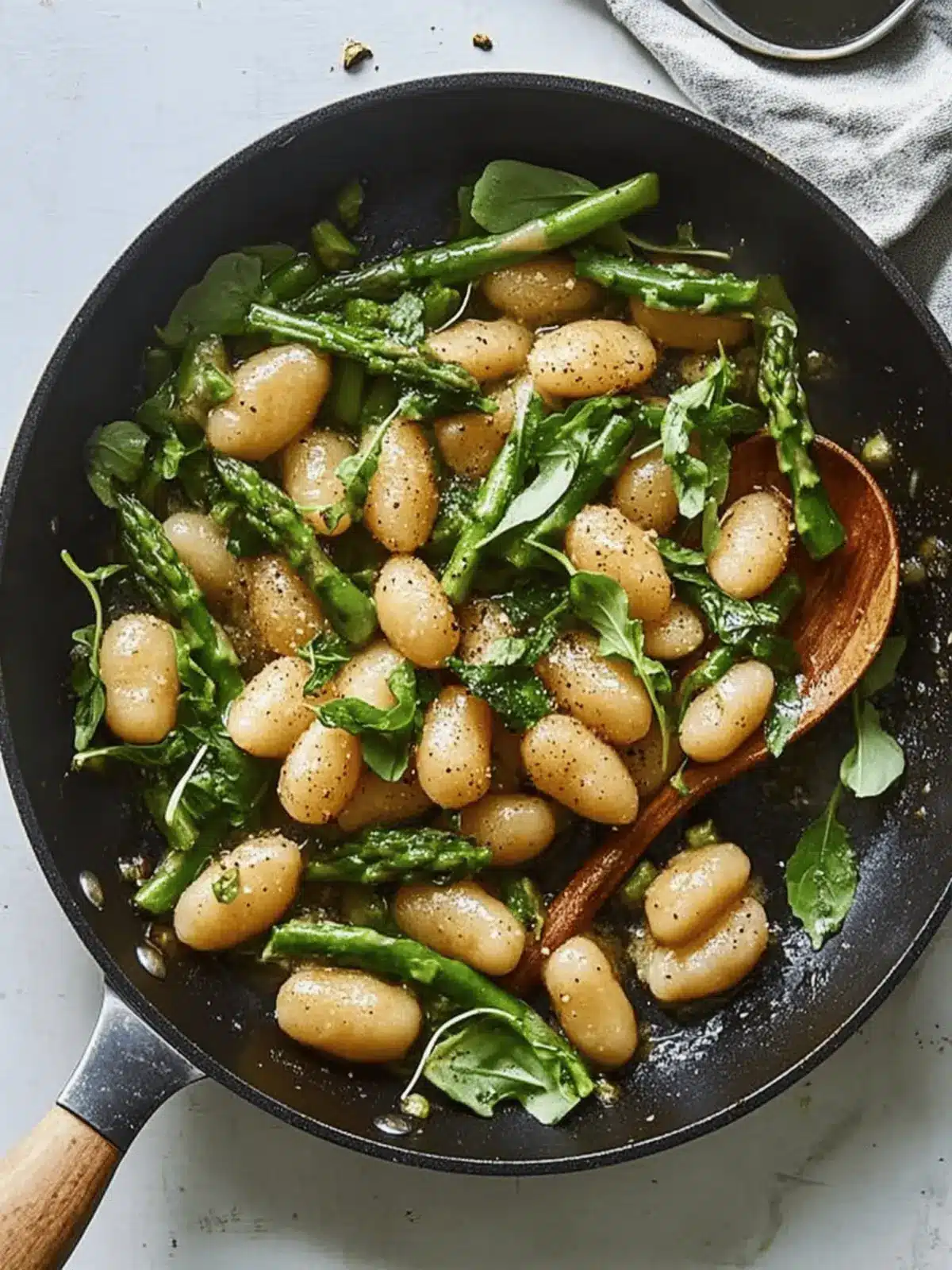 Skillet Gnocchi with Miso Butter and Asparagus Bliss 4 Skillet Gnocchi With Miso Butter and Asparagus