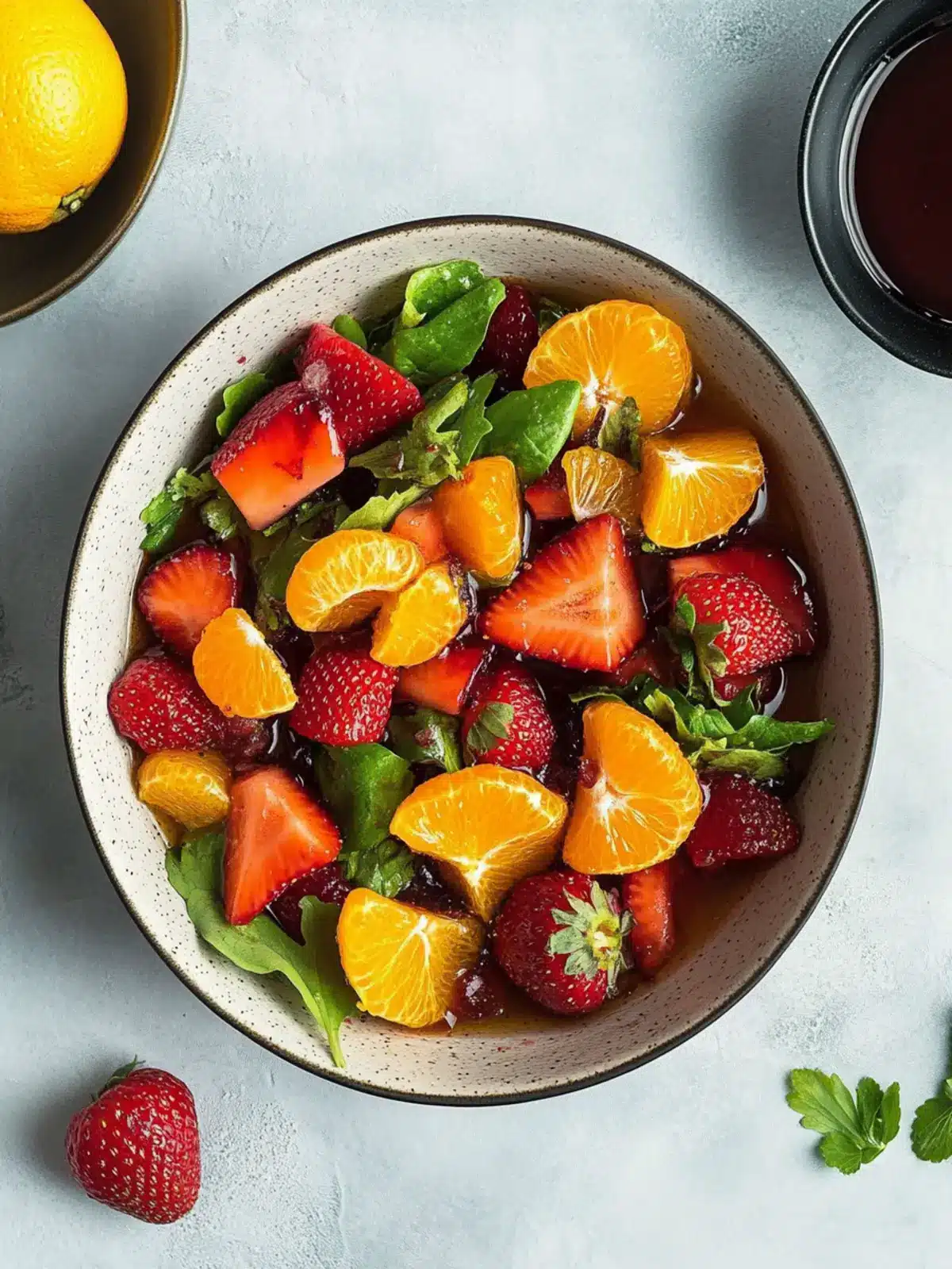 Strawberry and Orange Salad with Citrus Syrup Bliss 2 Strawberry and Orange Salad with Citrus Syrup
