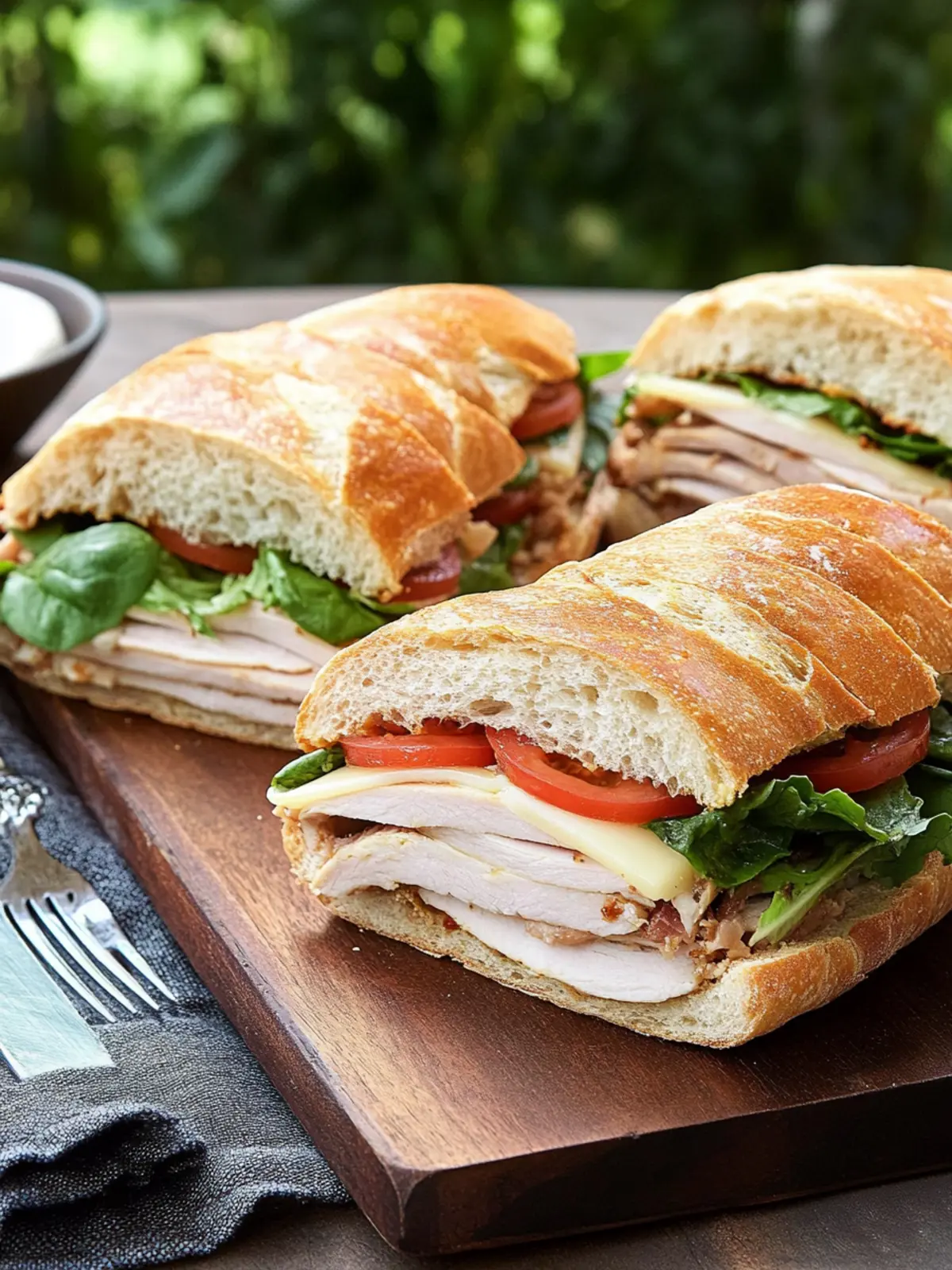 Delicious Smoked Turkey and Provolone Cheese Pan Bagnat Delight 2 Smoked Turkey and Provolone Cheese Pan Bagnat