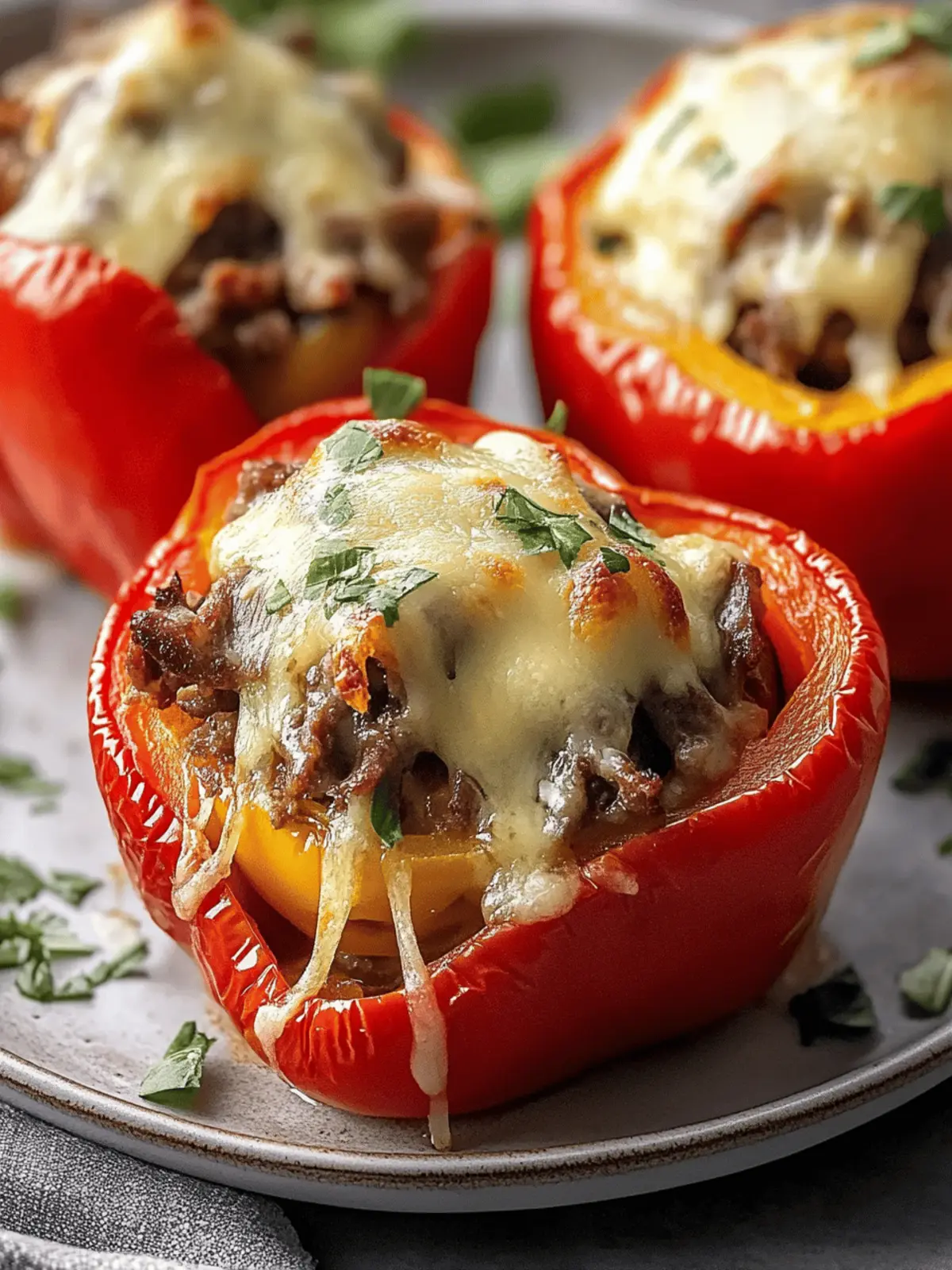 Ultimate Philly Cheesesteak Stuffed Peppers You ll Love 3 Philly Cheesesteak Stuffed Peppers