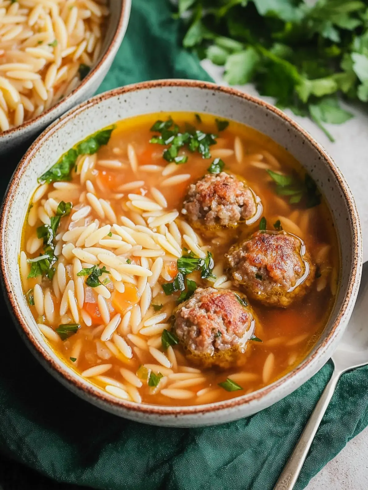 Brothy Meatball & Orzo Soup for Cozy Nights In 2 Brothy Meatball & Orzo Soup